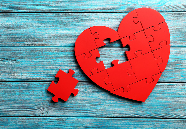 rompecabezas corazon, compatibilidad