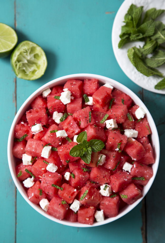 Watermelon Feta and Mint Salad