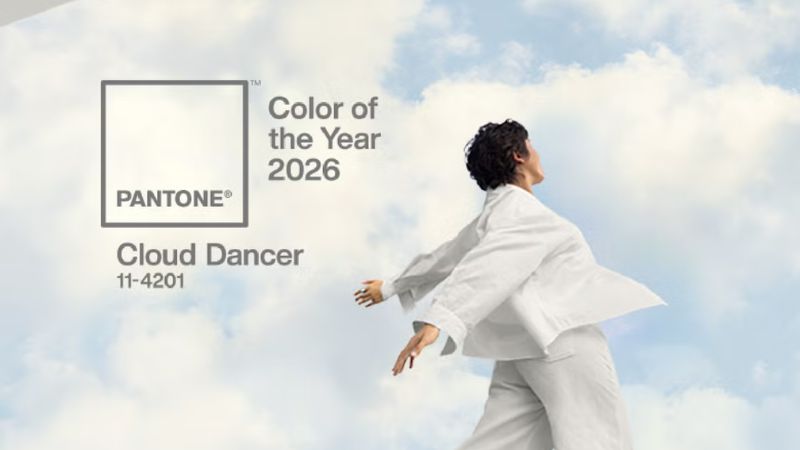 Cloud Dancer el Pantone de 2026