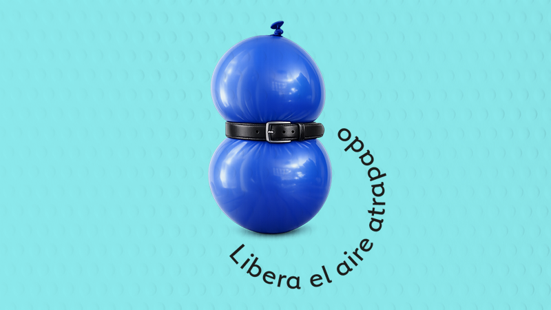 ¿Estás inflando como globo? Libera el aire atrapado
